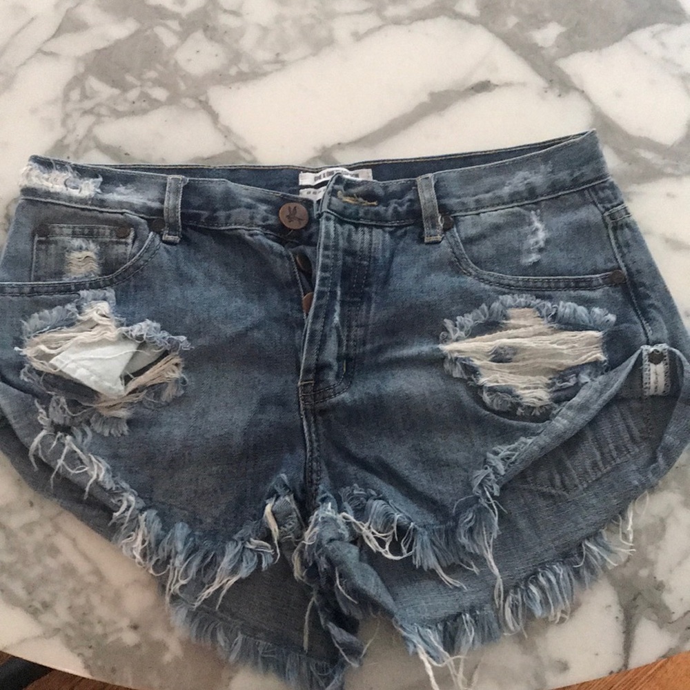 One teaspoon denim jean shorts mini 27